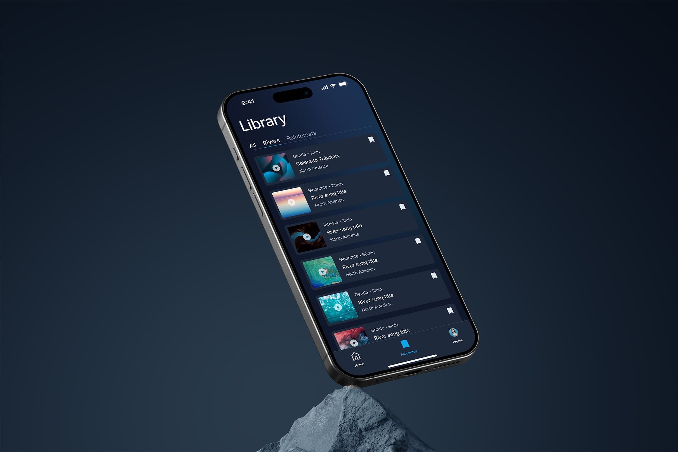 Home screen mockup