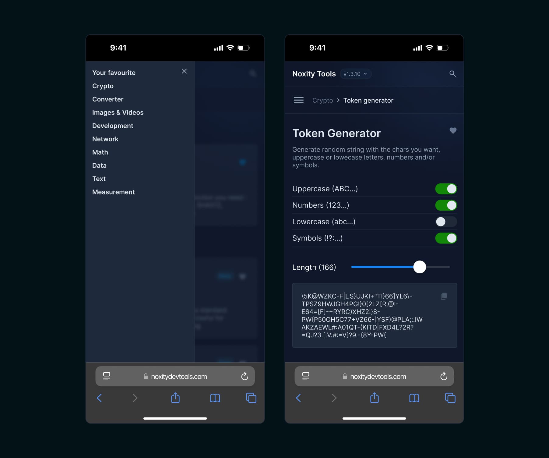 Noxity dev tools second phone mockup