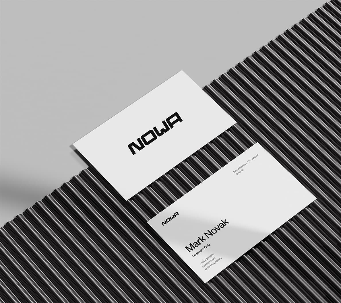 Nowa business card mockup